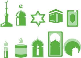 ramadan arabic islamic celebration icon silhouette style icon vector