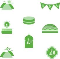 ramadan arabic islamic celebration icon silhouette style icon vector