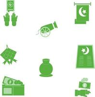 ramadan arabic islamic celebration icon silhouette style icon vector