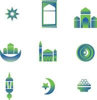 ramadan arabic islamic celebration icon silhouette style icon vector