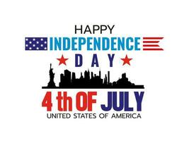 el cuarto de julio es el nacimiento de America. eso es el día celebrar independencia día. contento fiesta vector