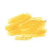 Modern yellow watercolor brush stroke decorative design vector