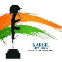 Kargil Vijiay Diwas celebration patriotic background design vector