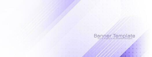 Elegant violet color modern geometric banner design vector