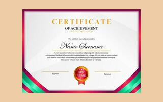 modern simple certificate design a4 luxury certificate vector