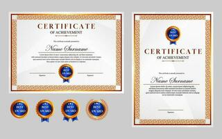 certificate design simple modern a4 luxury certificate gold color vector