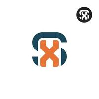 Letter SX Monogram Logo Design vector