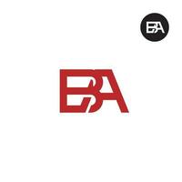 Letter BA Monogram Logo Design vector