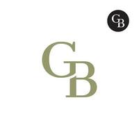 Luxury Modern Serif Letter GB Monogram Logo Design vector