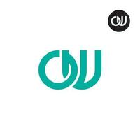Letter OW Monogram Logo Design Vector
