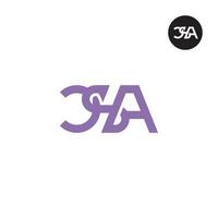 Letter CSA Monogram Logo Design vector