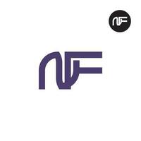 Letter NF Monogram Logo Design vector