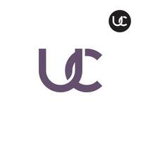 letra uc monograma logo diseño vector