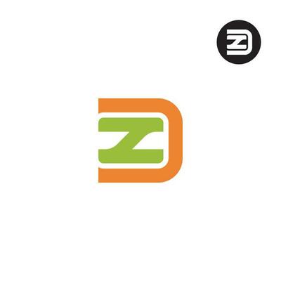 Letter DZ Monogram Logo Design