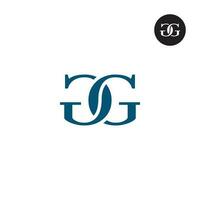 Luxury Modern Serif Letter GG Monogram Logo Design vector