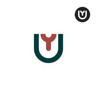 Letter UY Monogram Logo Design vector