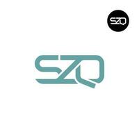 Letter SZQ Monogram Logo Design vector