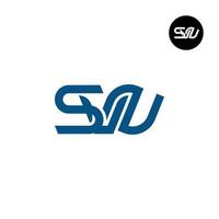 letra svn monograma logo diseño vector