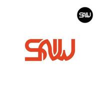 Letter SNW Monogram Logo Design vector