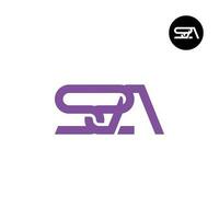 letra s2a monograma logo diseño vector