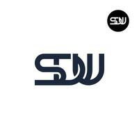 Letter SDW Monogram Logo Design vector