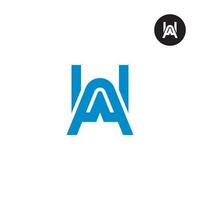 Letter WA AW Monogram Logo Design vector
