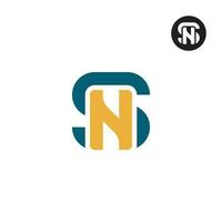 Letter SN Monogram Logo Design vector