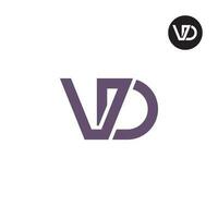 Letter VD Monogram Logo Design vector