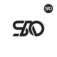 Letter SAO Monogram Logo Design vector