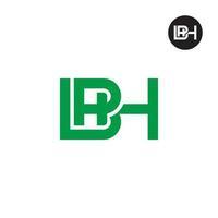 Letter BHP BPH Monogram Logo Design vector