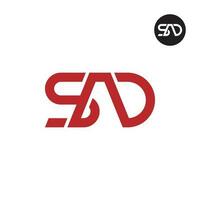 Letter SAD Monogram Logo Design vector