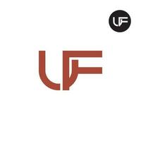 letra uf monograma logo diseño vector