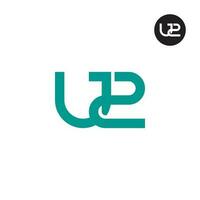 Letter UZ U2 Monogram Logo Design vector