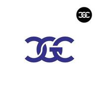 letra cgc monograma logo diseño vector