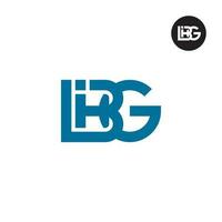 letra bgi grande monograma logo diseño vector