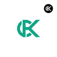 Letter CK Monogram Logo Design vector