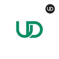 Letter UD Monogram Logo Design vector