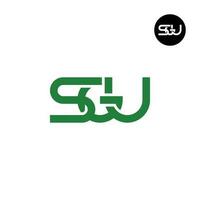 Letter SGU Monogram Logo Design vector