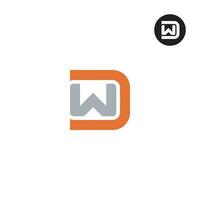 Letter DW Monogram Logo Design vector