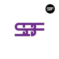 letra sbf monograma logo diseño vector