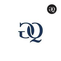 Luxury Modern Serif Letter GQ Monogram Logo Design vector