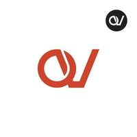 Letter OV Monogram Logo Design vector