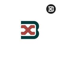 Letter BX Monogram Logo Design Vector