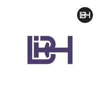Letter BHi BHip BHpi BipH Monogram Logo Design vector