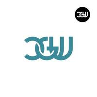 Letter CGW Monogram Logo Design vector