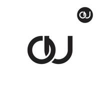 letra UNED monograma logo diseño vector