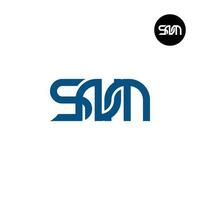 letra snm monograma logo diseño vector