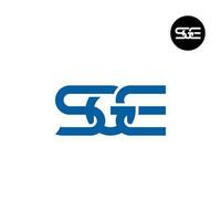Letter SGE Monogram Logo Design vector