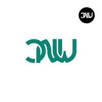 Letter CNW Monogram Logo Design vector