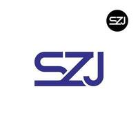 Letter SZJ Monogram Logo Design vector